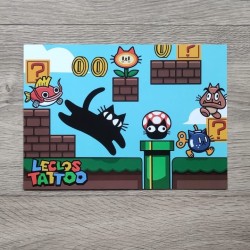 Affiche A4 "Mario-Cat"