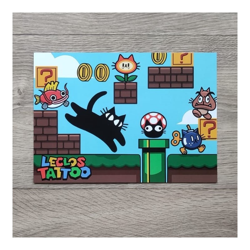 Affiche A4 "Mario-Cat"
