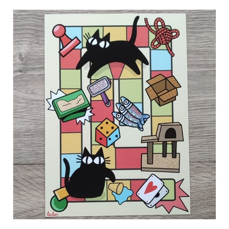 Affiche A4 "Le Jeu du Chat"