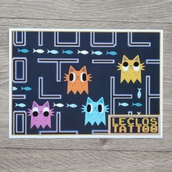 Affiche A4 "Pac-Cat"