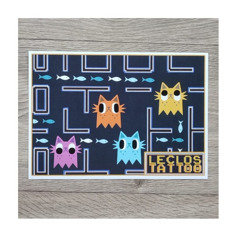 Affiche A4 "Pac-Cat"