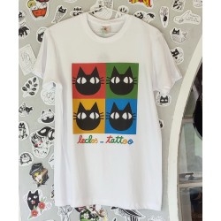 T-shirt motif "Cat' Couleurs"