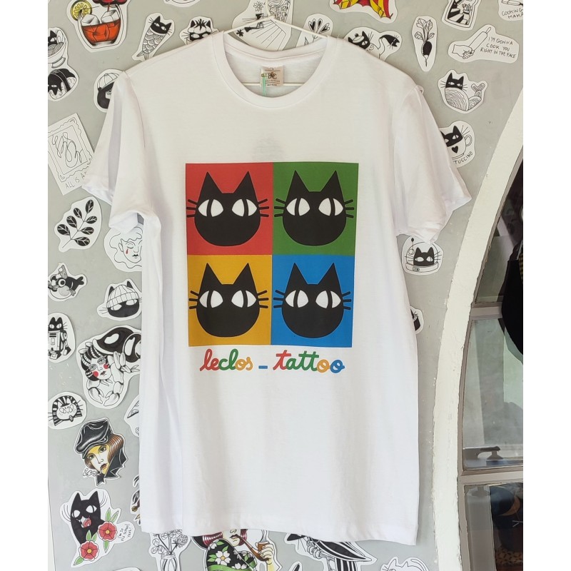 T-shirt motif "Cat' Couleurs"