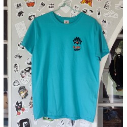 T-shirt bleu motif "Ovni"