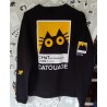 Pull Noir motif "Catouage"